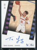 2021-22 Panini Noir Freeze Frame Signatures 19 Trae Young Auto 28/49