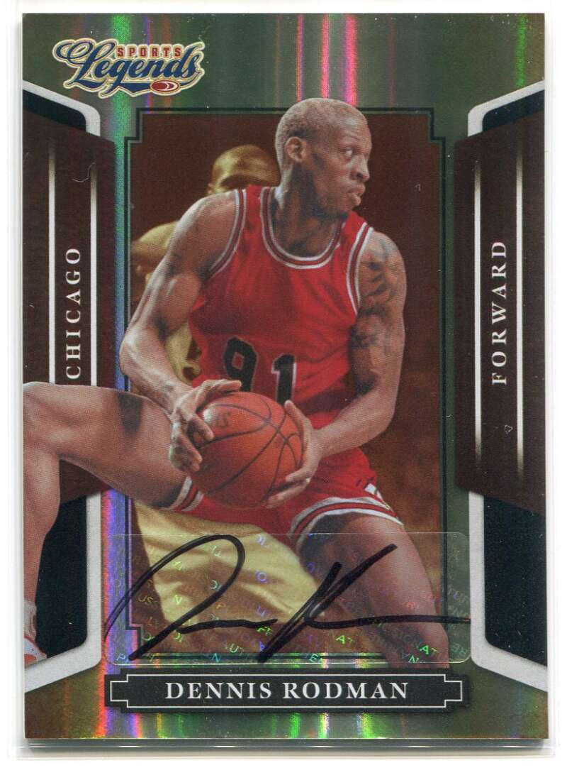 2008 Donruss Sports Legends Signatures Mirror Black 92 Dennis Rodman Auto 1/1