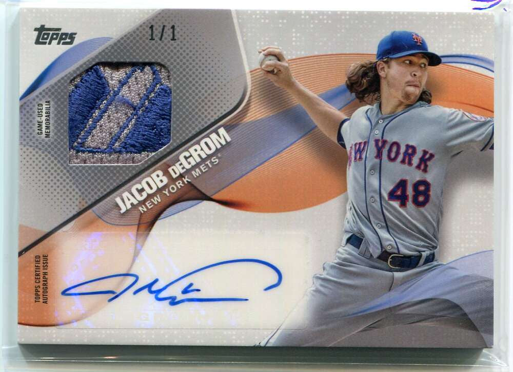 2017 Topps Major League Material Autographs Platinum Jacob deGrom Patch Auto 1/1