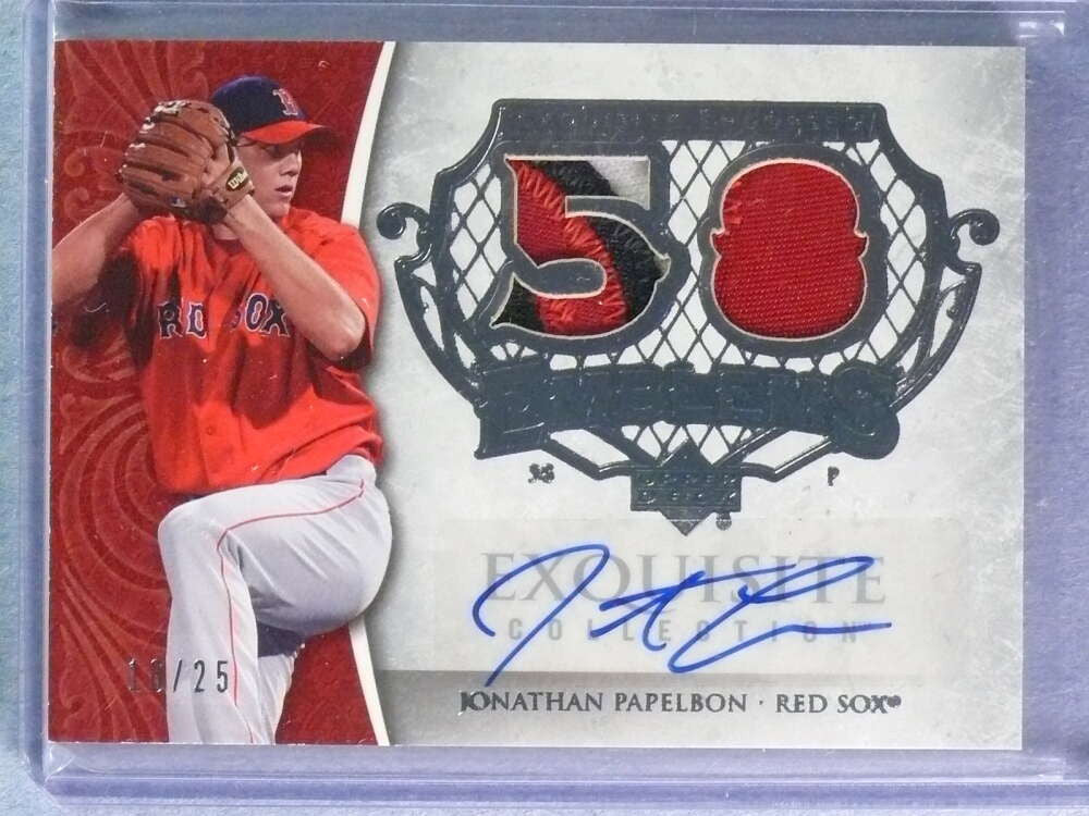 DELETE 116686 2006 UD Exquisite Endorsed Emblems Jonathan Papelbon Patch Autograph #16/25