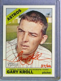 DELETE 116733 2015 Topps Heritage Real One Red Gary Kroll Autograph Auto #37/66 #ROAGK