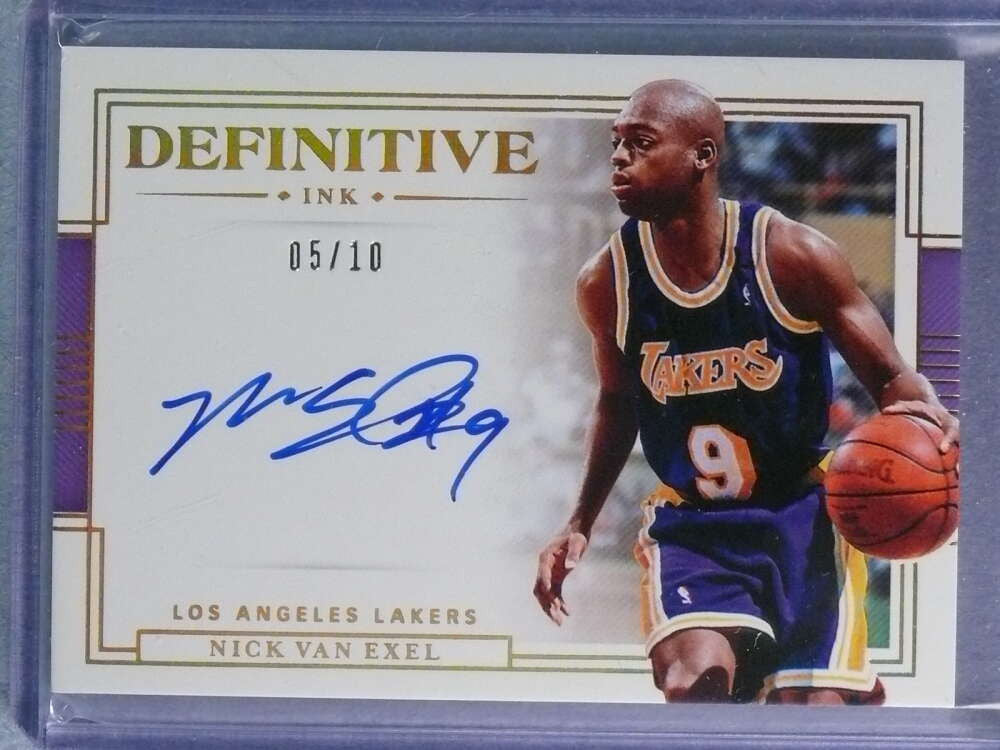 DELETE 116833 2019-20 National Treasures Definitive Ink Gold Nick Van Exel Autograph #5/10