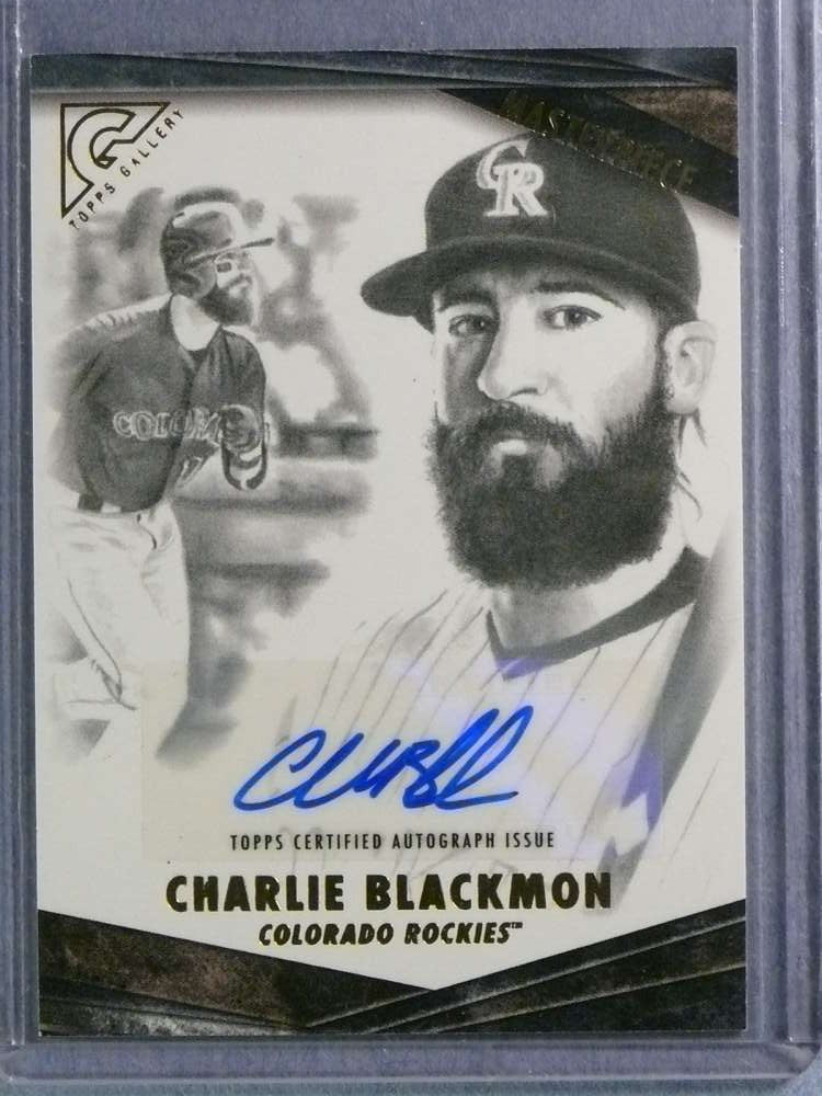 2018 Topps Gallery Masterpiece Charlie Blackmon Autograph Auto #3/5 #M3