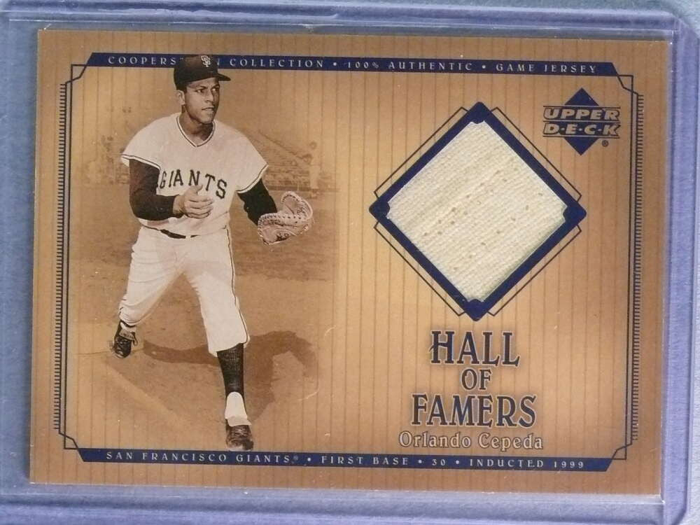 2001 Upper Deck Hall Of Famers Game Jersey Orlando Cepeda #JOC