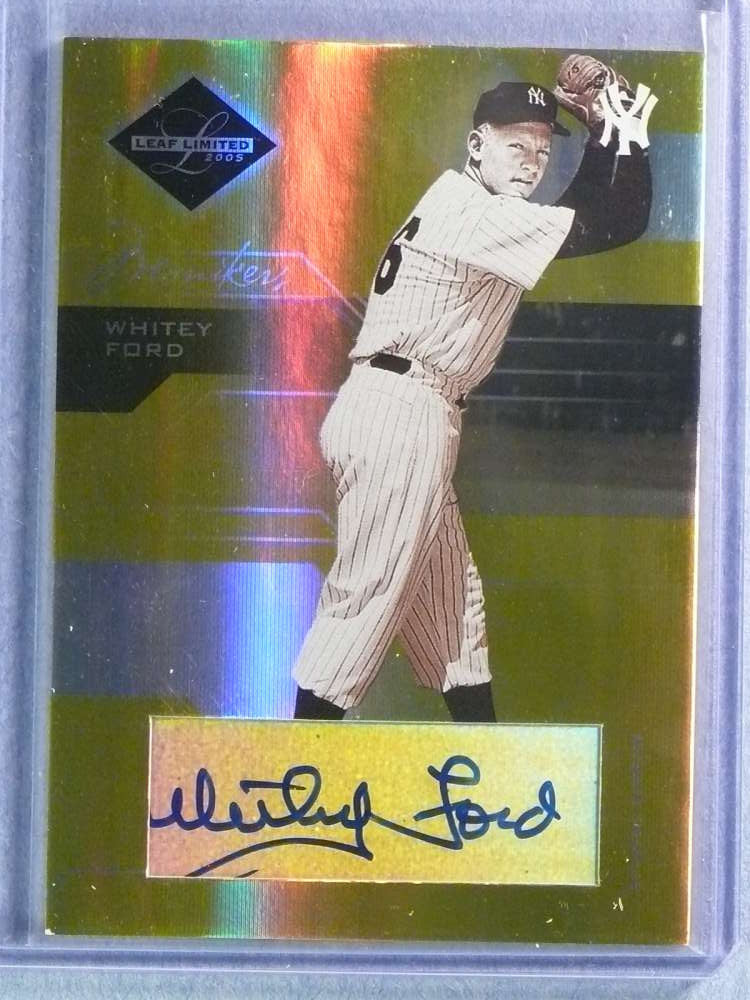 2005 Leaf Limited Monikers Gold Whitey Ford Autograph Auto #3/5 #157
