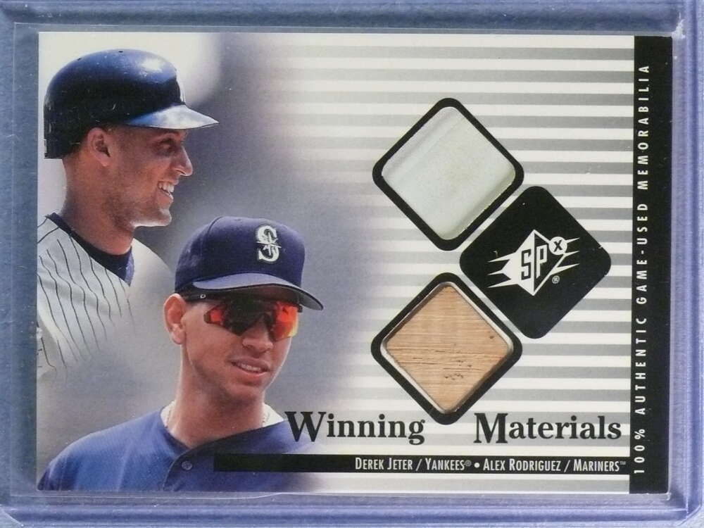 2000 Upper Deck Winning Materials Dual Derek Jeter Alex Rodriguez Base Bat #DJAR