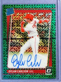 DELETE 117144 2021 Donruss Optic Rated Rookies Green Mojo Dylan Carlson Autograph Auto #84/99