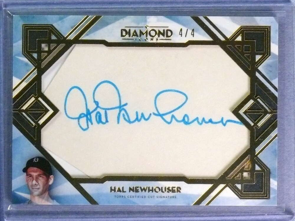 DELETE 117259 2020 Topps Diamond Icons Baseball Cut Signatures Hal Newhouser Autograph #4/4
