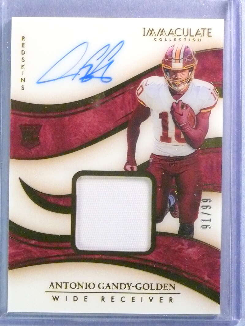 2020 Immaculate Collection Antonio Gandy-Golden Rookie RC Patch Autograph #91/99