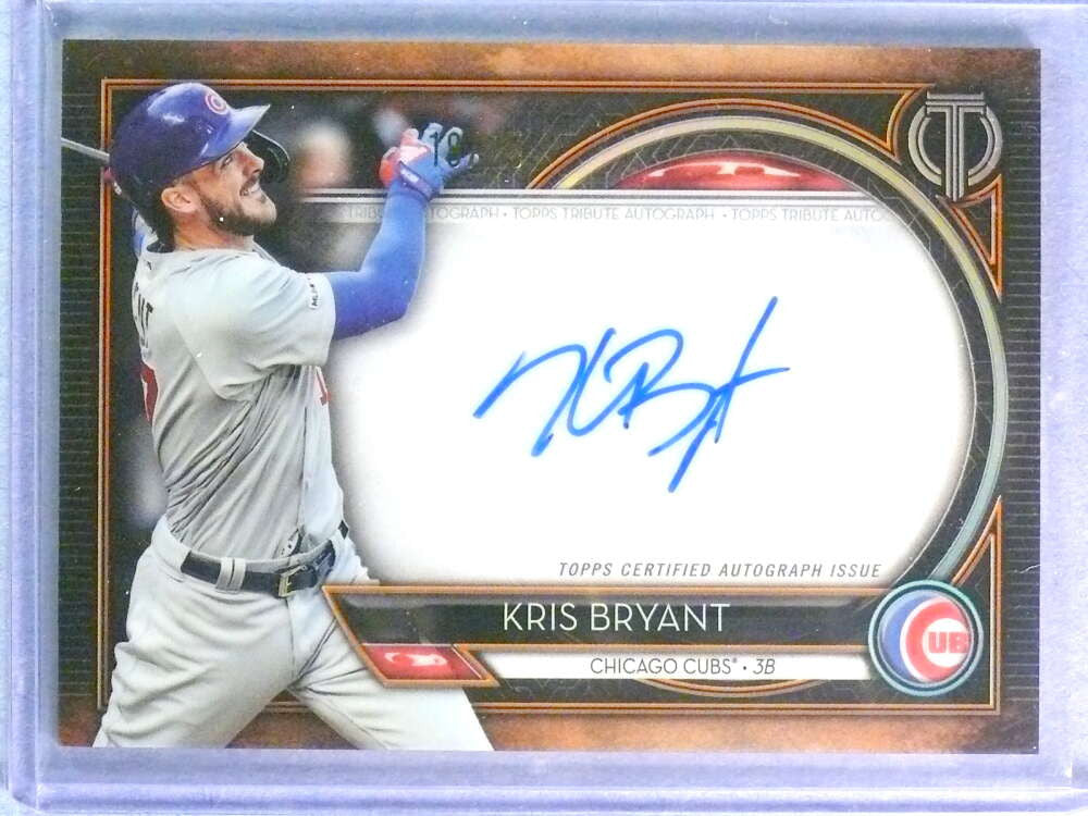 DELETE 117290 2020 Topps Tribute Orange Kris Bryant Autograph Auto #18/25 #TAKB