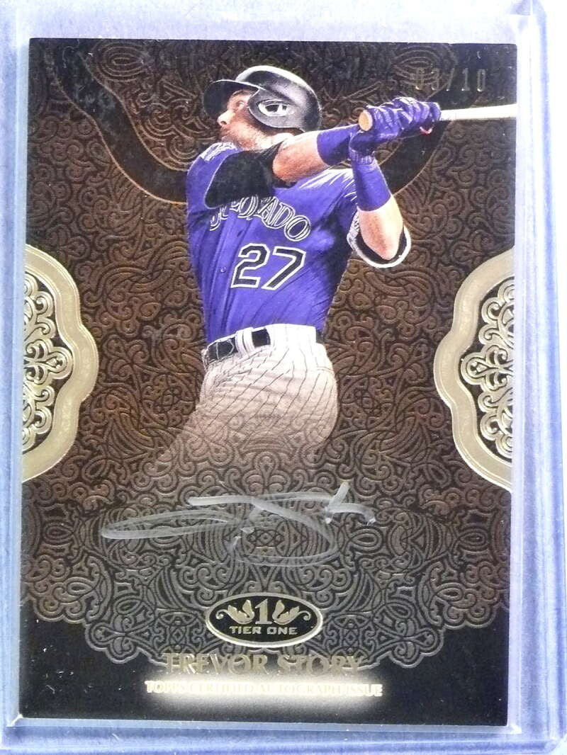 DELETE 117313 2019 Topps Tier One Prime Performers Silver Ink Trevor Story Autograph #03/10