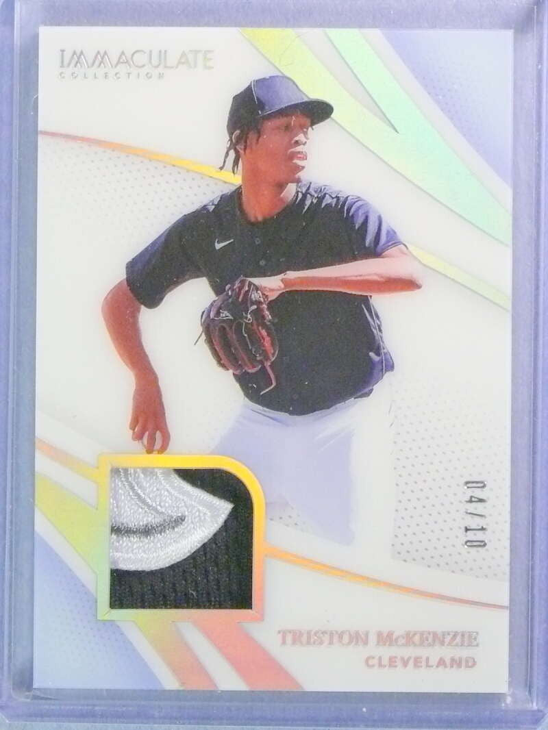 DELETE 117324 2021 Immaculate Collection Materials Triston McKenzie Patch Jersey #04/10 #MTM
