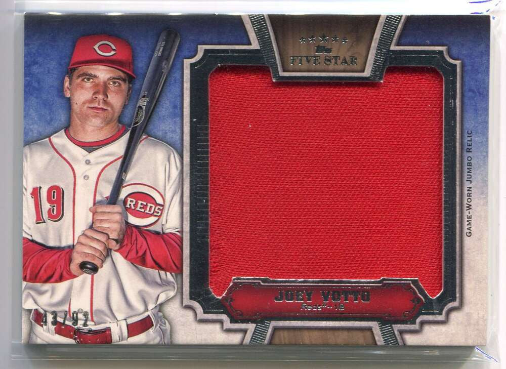 2012 Topps Five Star Jumbo Jersey JVO Joey Votto Jumbo Jersey 43/92