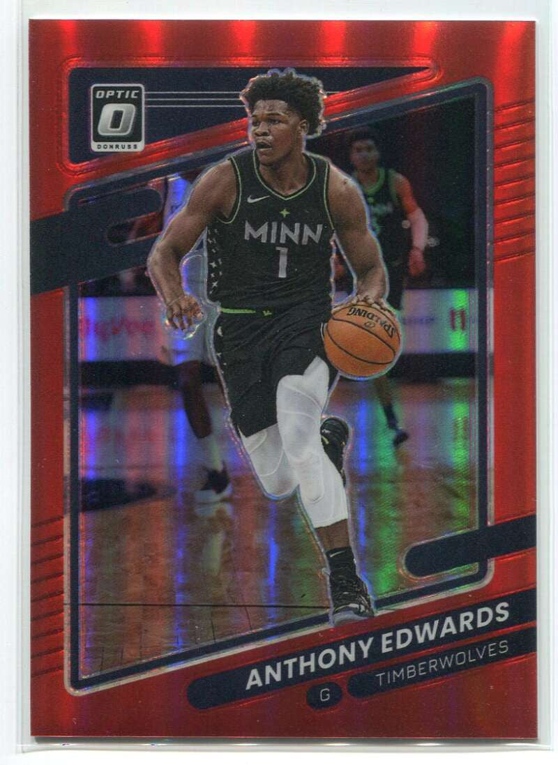 DELETE 119689 2021-22 Donruss Optic Red Refractor 83 Anthony Edwards 22/99