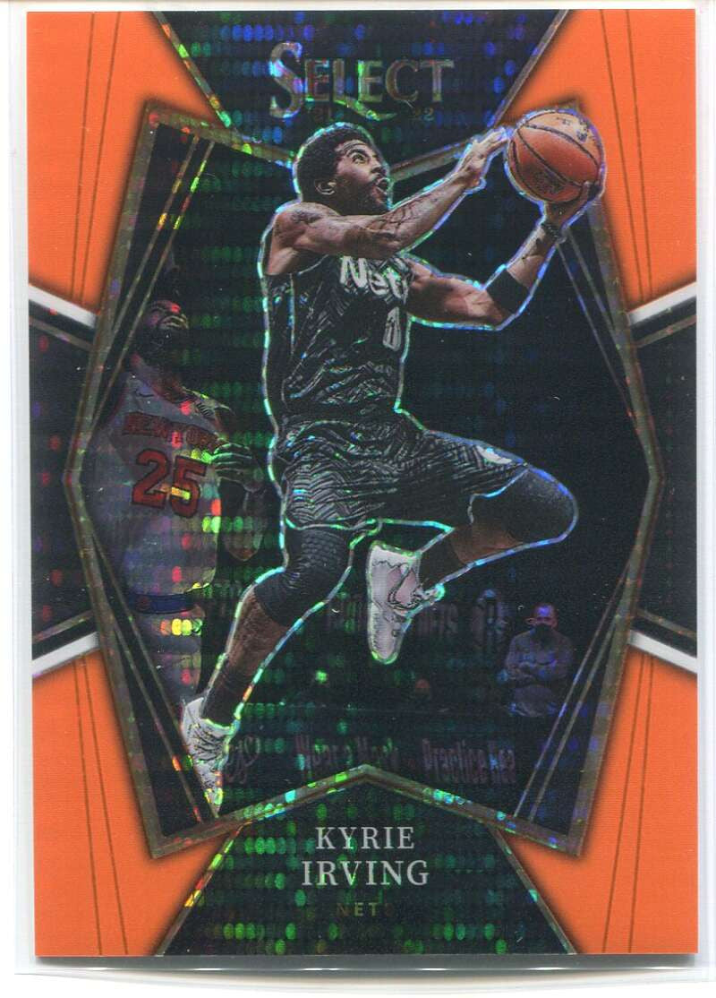 2021-22 Select Prizms Neon Orange Pulsar Refractor 175 Kyrie Irving 2/15 Premier