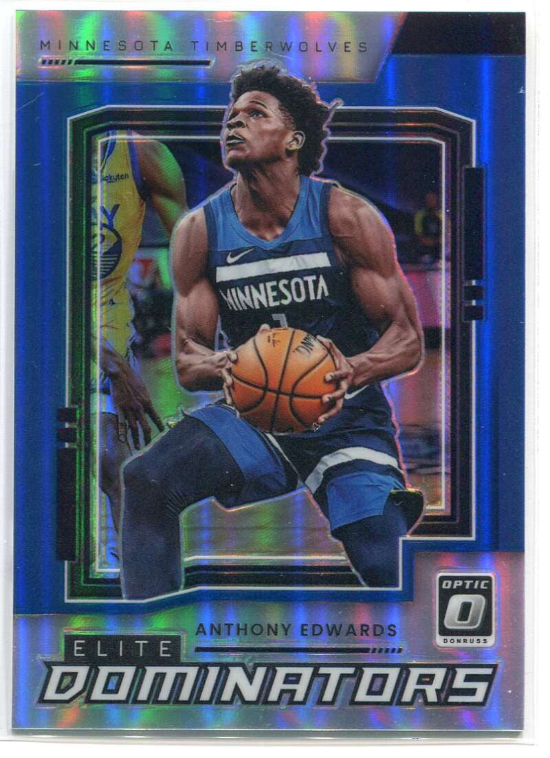 DELETE 119741 2021-22 Donruss Optic Elite Dominators Blue Refractor 20 Anthony Edwards 35/49