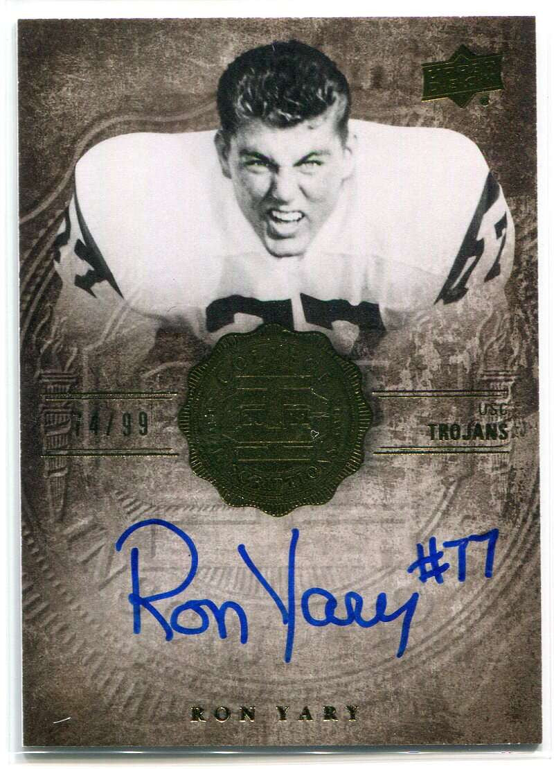2011 Upper Deck College Legends Inscriptions CIRY Ron Yary Auto 74/99