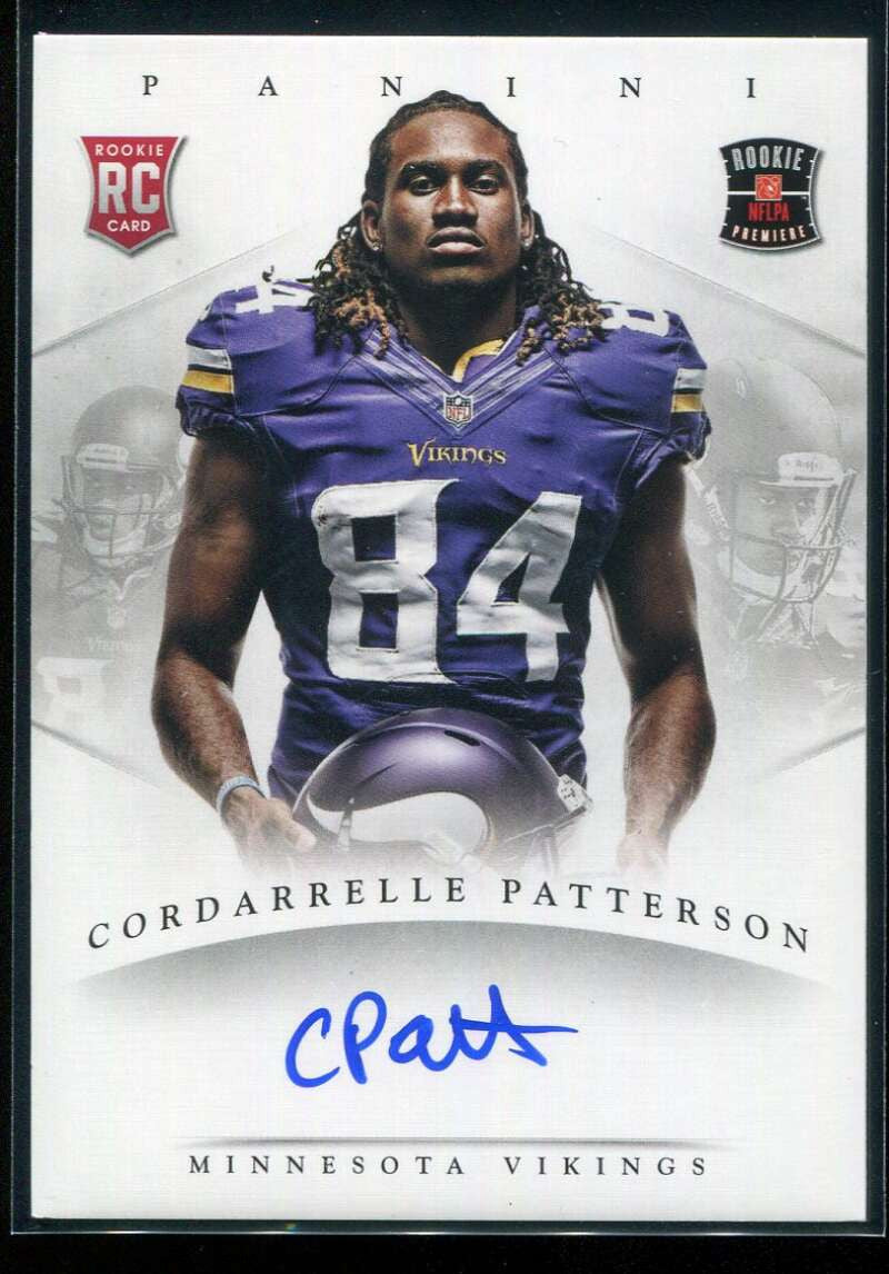 2013 Panini Rookie Premiere Autographs 4 Cordarrelle Patterson Rookie Auto /50