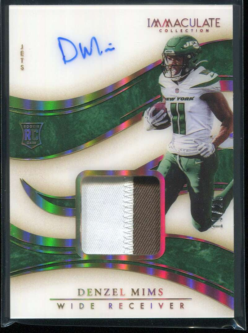 2020 Immaculate Collection Gold 120 Denzel Mims Rookie Patch Auto 19/25
