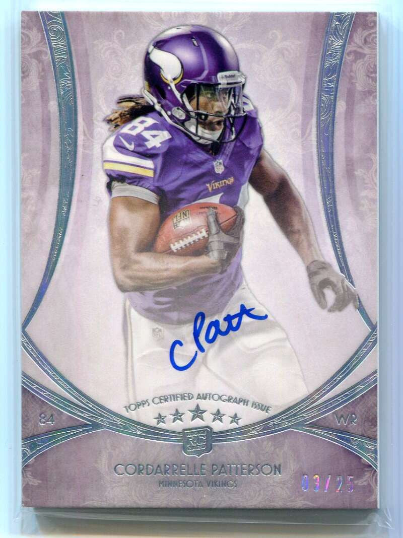 2013 Topps Five Star Autographs Rainbow Cordarrelle Patterson Rookie Auto 3/25