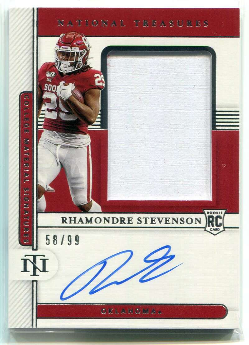 DELETE 119923 2021 National Treasures Collegiate Rhamondre Stevenson Rookie Patch Auto 58/99