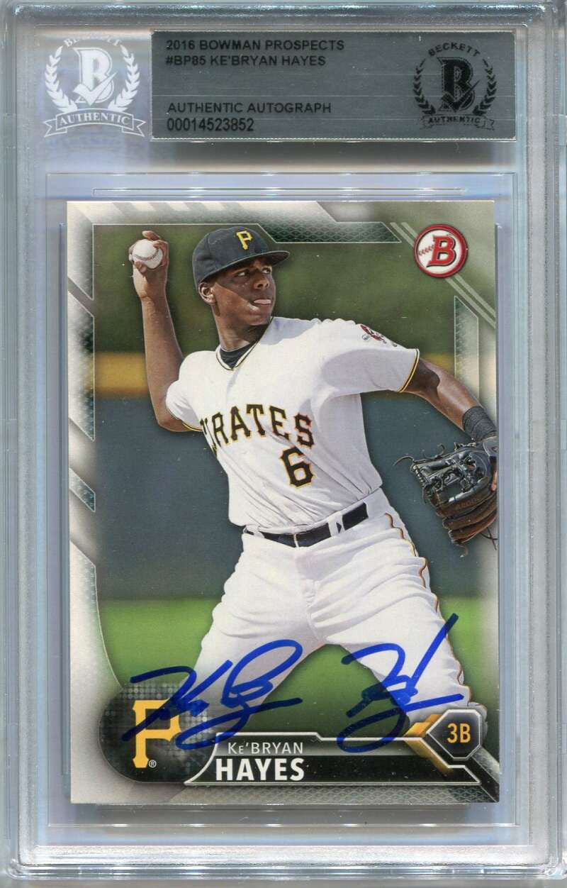 DELETE 120183 2016 Bowman Prospects bp85 Ke'Bryan Hayes Rookie Auto BAS Certified 00014523852