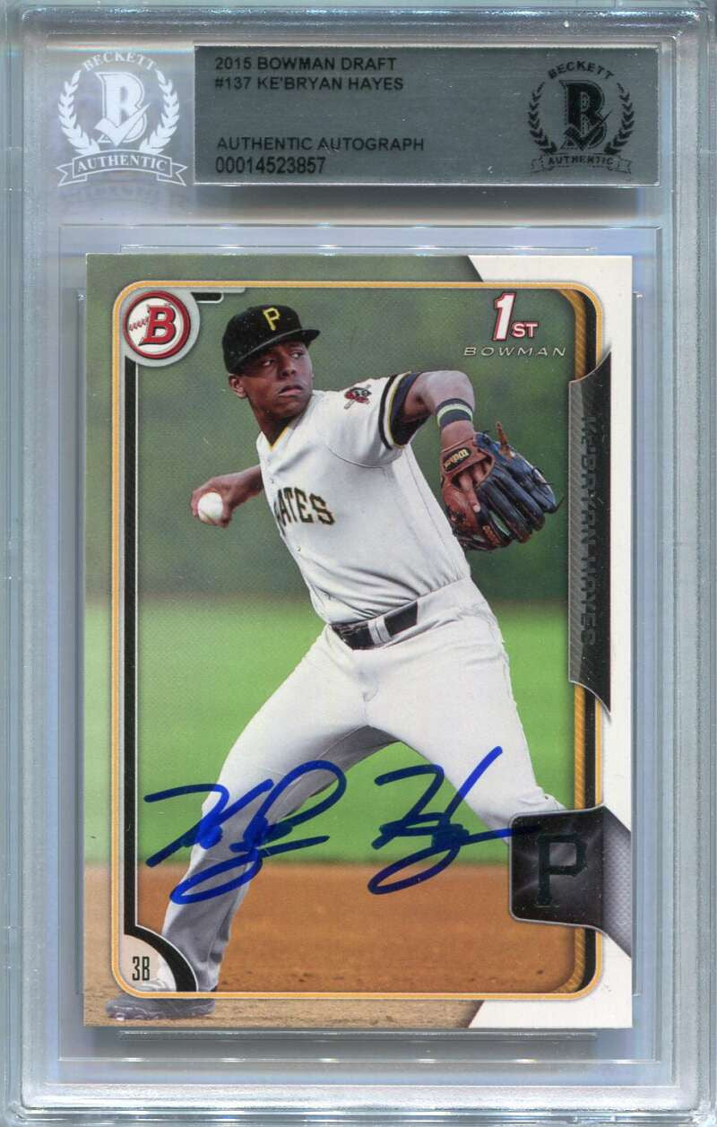 DELETE 120274 2015 Bowman Draft 137 Ke'Bryan Hayes RC Auto BAS Certified Autograph 0014523857