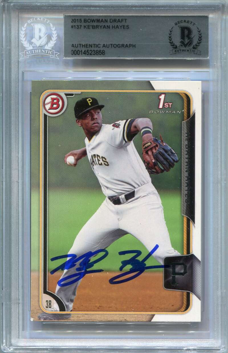 DELETE 120275 2015 Bowman Draft 137 Ke'Bryan Hayes RC Auto BAS Certified Autograph 0014523858