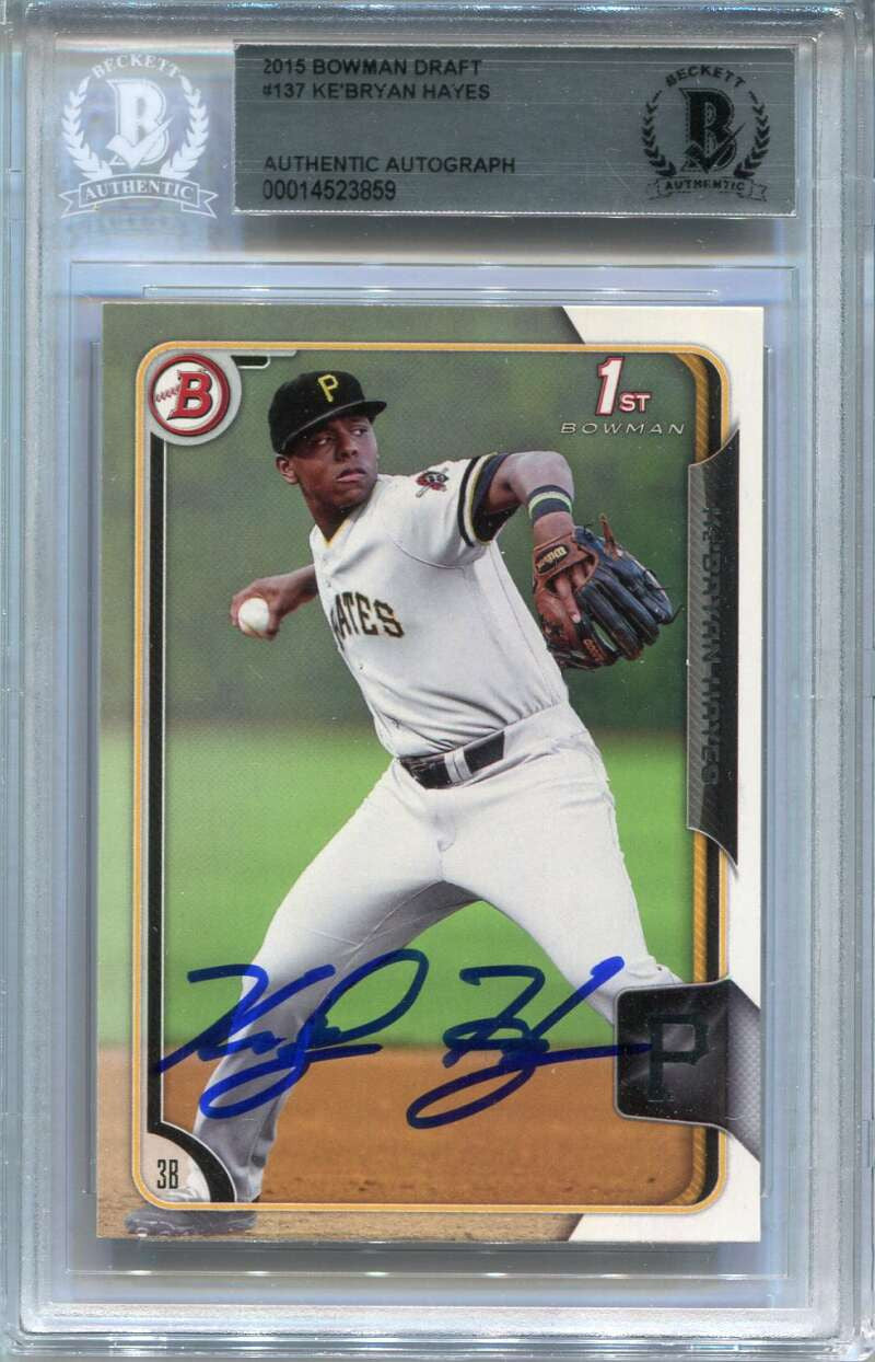 DELETE 120276 2015 Bowman Draft 137 Ke'Bryan Hayes RC Auto BAS Certified Autograph 0014523859