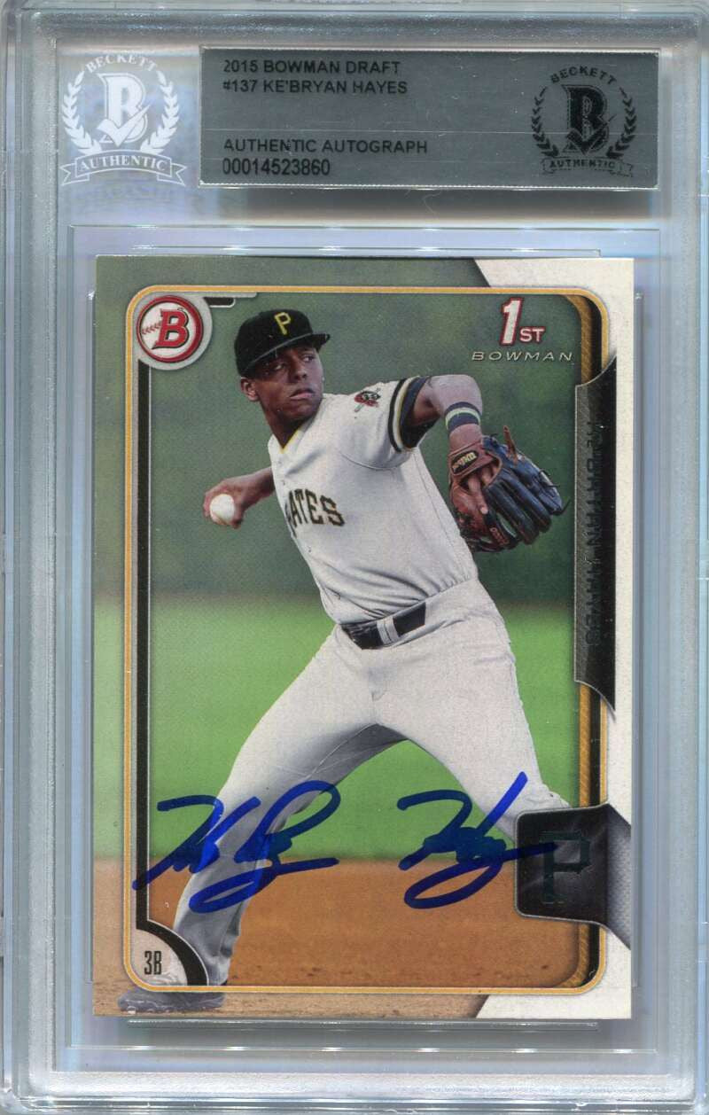 DELETE 120277 2015 Bowman Draft 137 Ke'Bryan Hayes RC Auto BAS Certified Autograph 0014523860