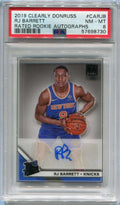 DELETE 120309 2019-20 Clearly Donruss Rated Autographs 21 RJ Barrett Rookie Auto PSA 8 NM-MT