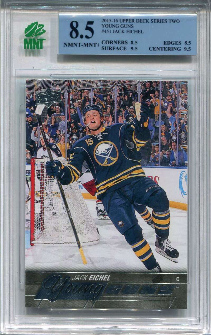 DELETE 120331 2015-16 Upper Deck 451 Jack Eichel Rookie YG Young Guns MNT 8.5 NM-MT+