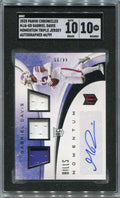 DELETE 120369 2020 Momentum Autographs Gabriel Davis Rookie Triple Jersey Auto 44/99 SGC 10 10