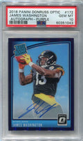 DELETE 120371 2018 Donruss Optic Autographs Purple 172 James Washington RC Auto 24/35 PSA 10