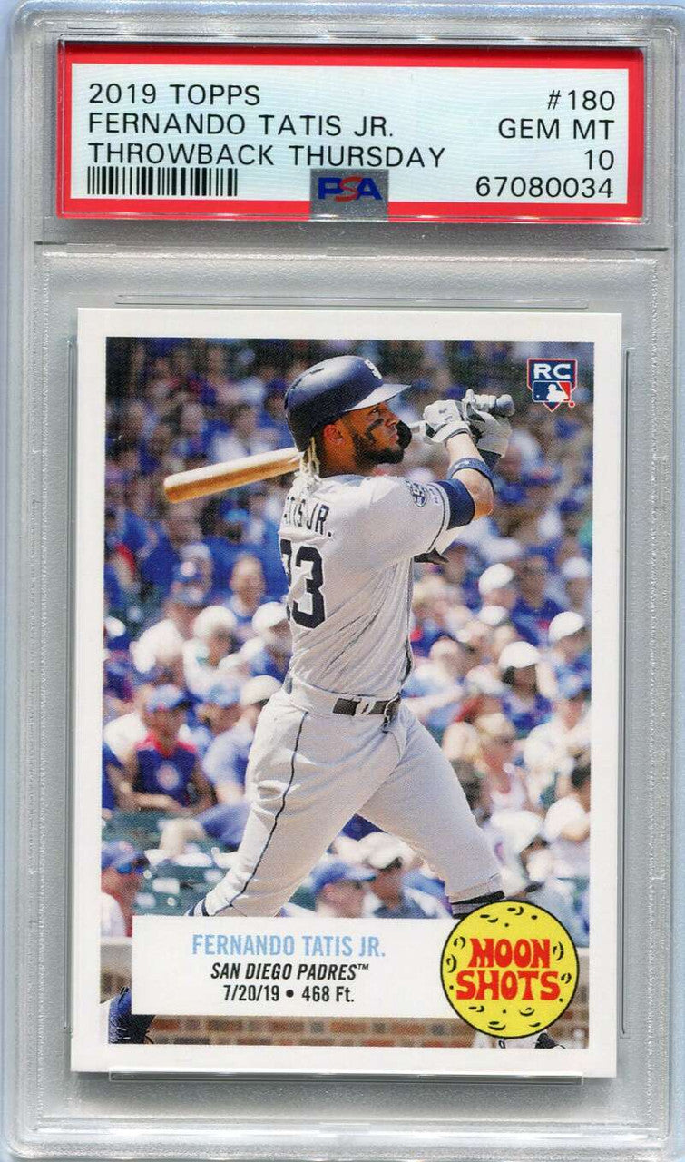 DELETE 120402 2019 Topps Throwback Thursday 180 Fernando Tatis '69 Moon Shots Rookie PSA 10
