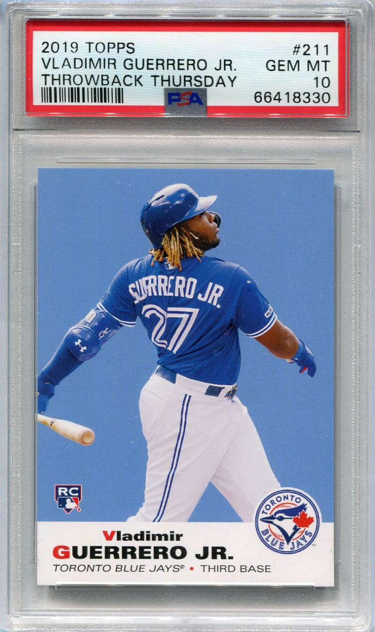 DELETE 120403 2019 Topps Throwback Thursday 211 Vladimir Guerrero 69 FB Rookie PSA 10 GEM MT