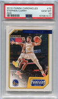 SOLD 120414 2019-20 Panini Chronicles Red 79 Stephen Curry Threads 72/149 PSA 10 GEM MT