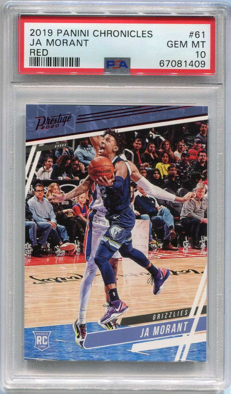 DELETE 120439 2019-20 Panini Chronicles Red 61 Ja Morant Prestige Red 85/149 PSA 10 GEM MT