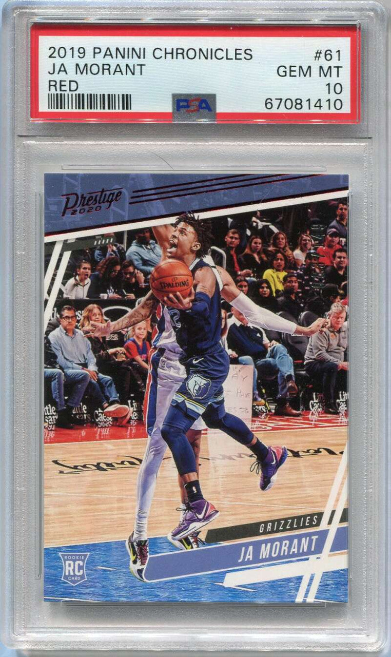 DELETE 120440 2019-20 Panini Chronicles Red 61 Ja Morant Prestige Red 83/149 PSA 10 GEM MT