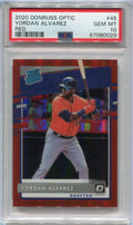 2020 Donruss Optic Red Refractor 45 Yordan Alvarez Rookie 20/60 PSA 10 GEM MT