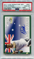 2017 Leaf Signature National Pride Green Nick Kyrgios Auto 8/10 PSA 10 GEM MT