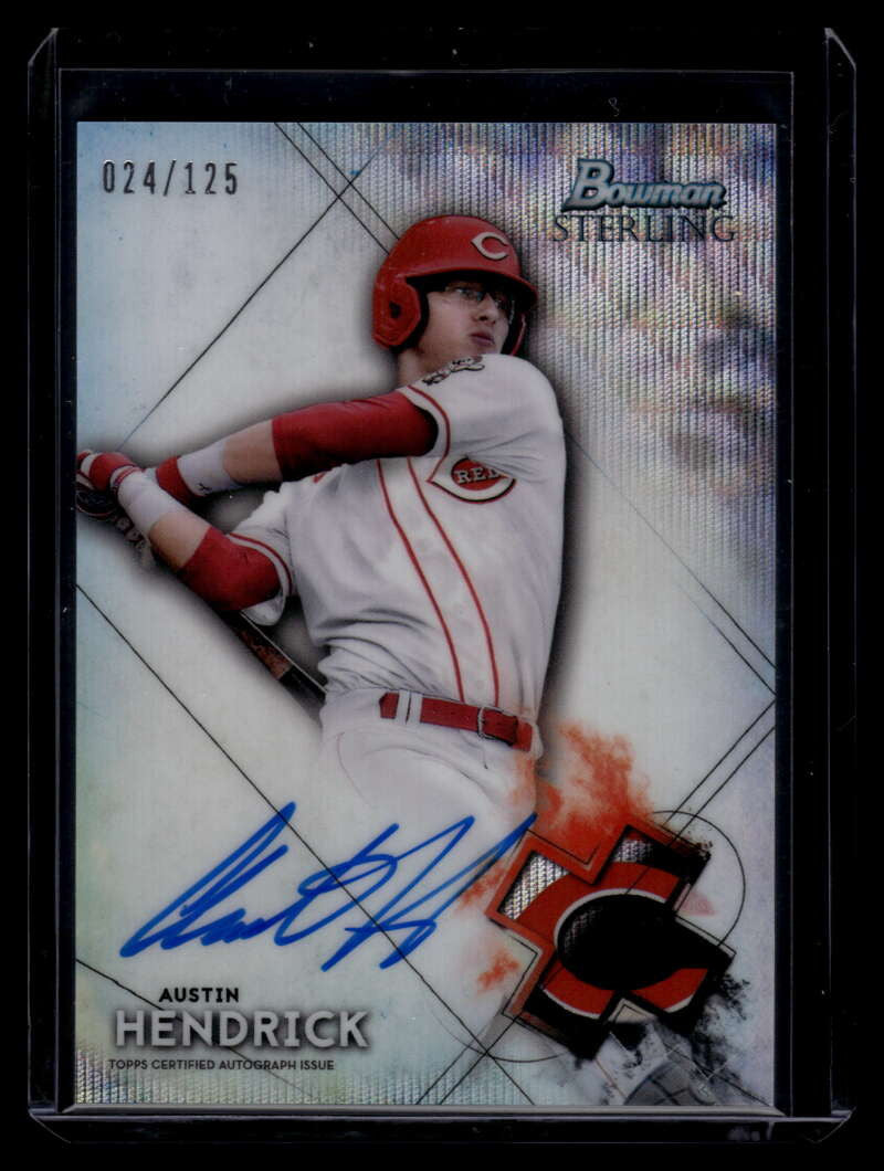 DELETE 120727 2021 Bowman Sterling Autograph Wave Refractor Austin Hendrick Rookie Auto 24/125