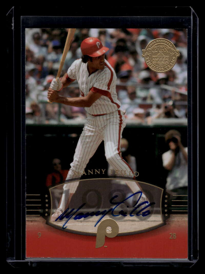 2004 UD Legends Timeless Teams Autographs Gold 174 Manny Trillo 80 Auto 2/5