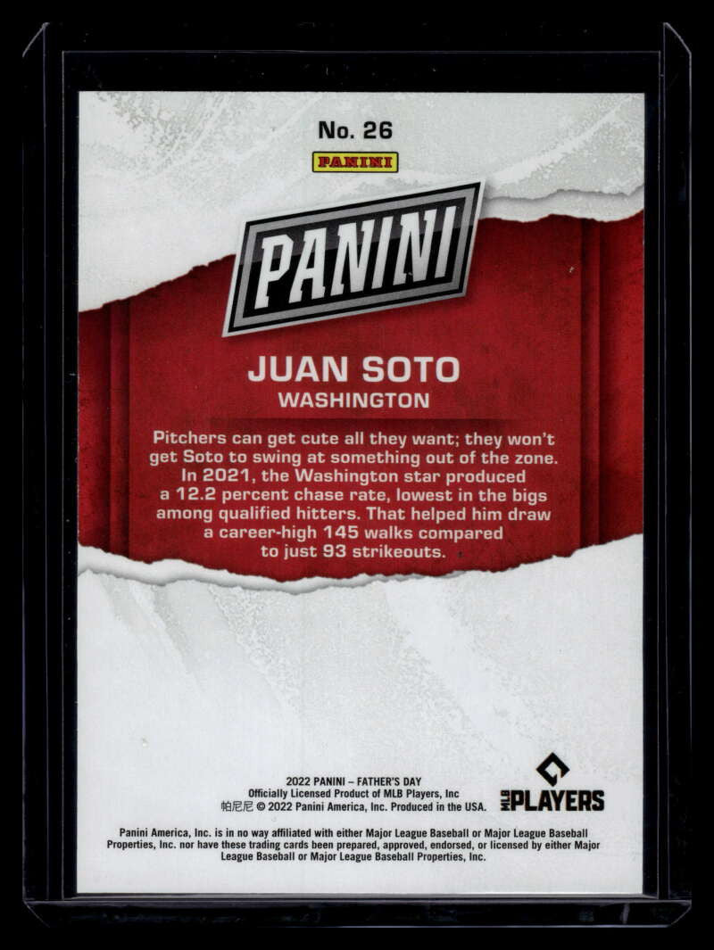 2022 Panini Father's Day Purple 26 Juan Soto 11/25