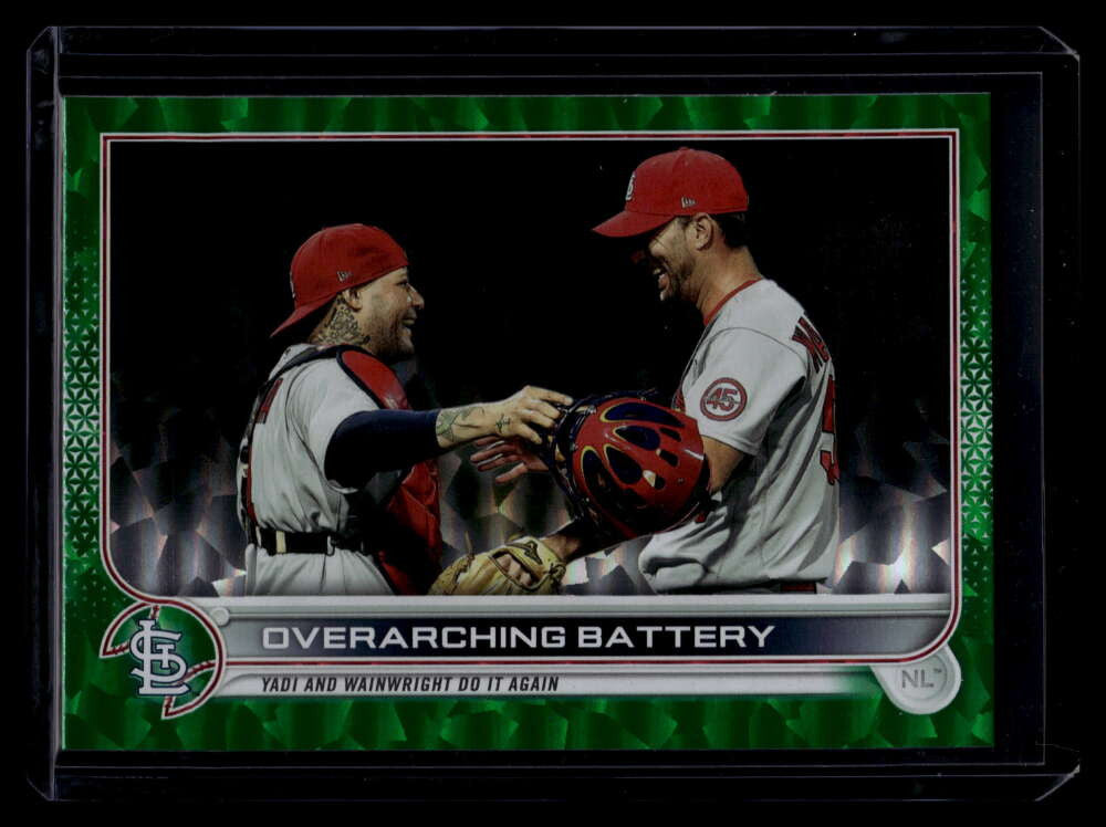 2022 Topps Green Foilboard 473 Overaching Battery Wainwright Molina 225/499