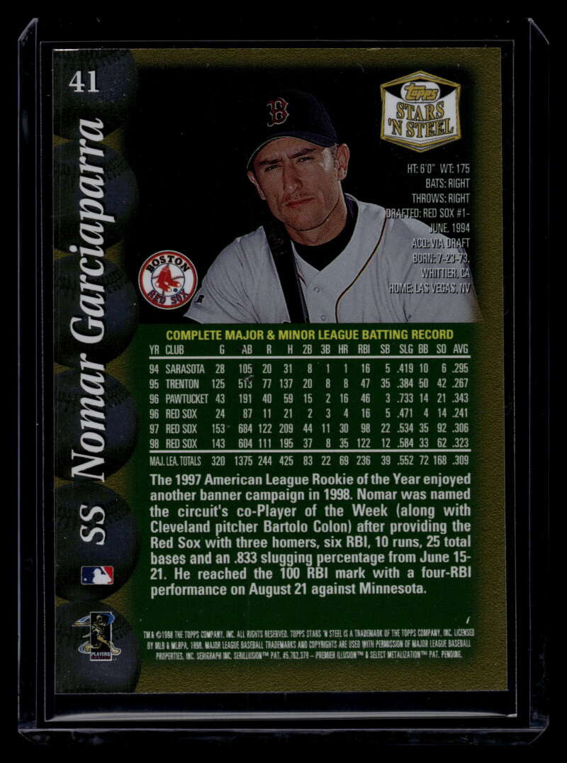 1999 Topps Stars 'N Steel Gold 41 Nomar Garciaparra ID: 121070