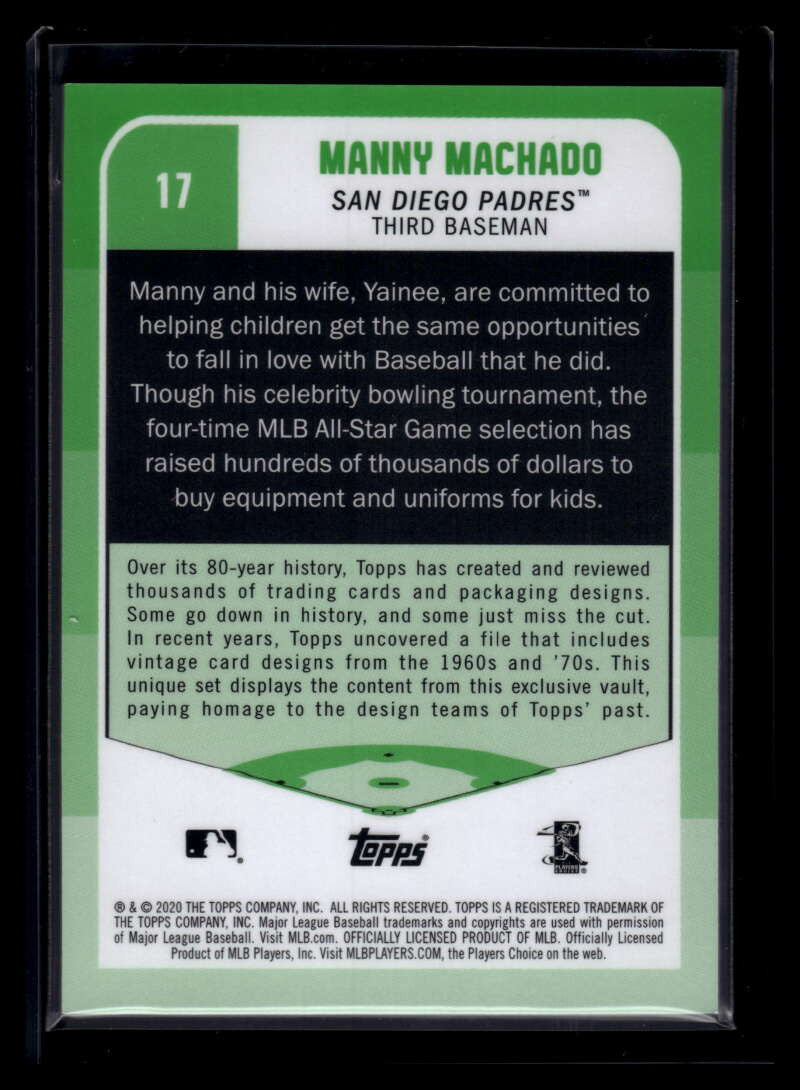 2020 Topps Brooklyn Collection Purple 17 Manny Machado 9/15
