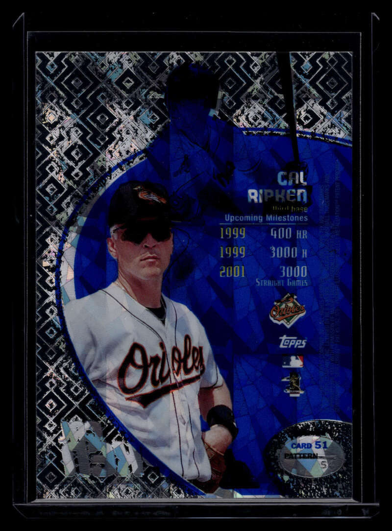 1998 Topps Tek Diffractors Pattern 54 51 Cal Ripken Jr.