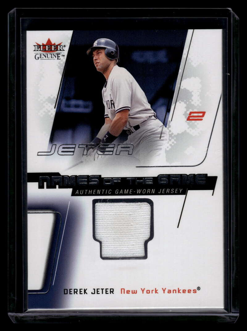 DELETE 121171 2002 Fleer Genuine Names of the Game Memorabilia 10 Derek Jeter Jersey