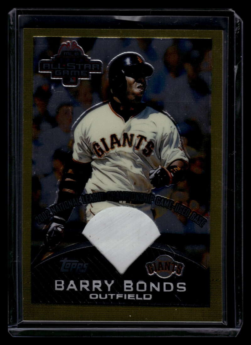 SOLD 121182 2003 Fanfest All-Star 2 Barry Bonds Topps 2002 NLCS Game Used Base